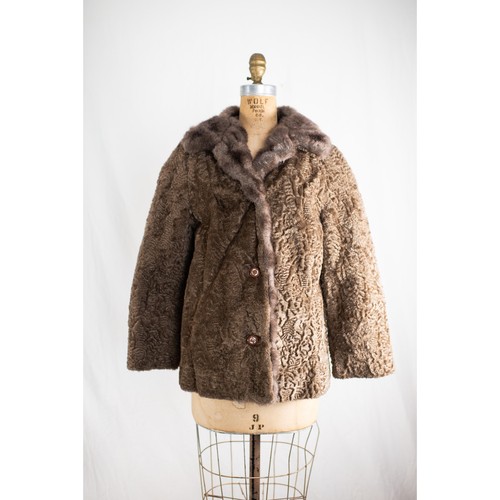 Vintage 1960s brown - vintage, curly