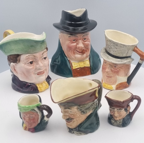 Character jugs lot 6 - character, of