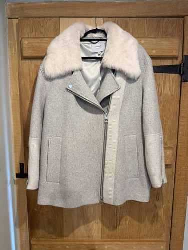 Jigsaw wool biker coat - wool,