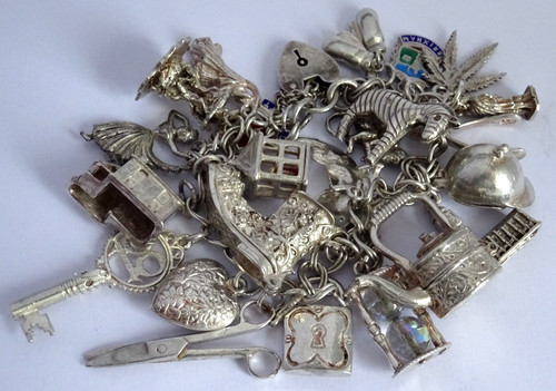 Vintage heavy solid silver