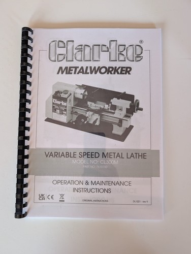 Clarke cl300m bound manual - clarke,