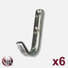 6 x Rope Hooks Zinc Plated