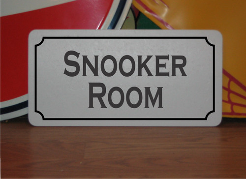Snooker room metal sign for - room,