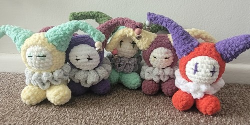 Handmade crochet jester - handmade,