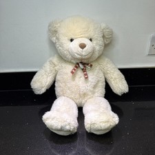 Vintage GUND Teddy Bear – Large Plush Soft Toy – 50 cm – Cream with Bow