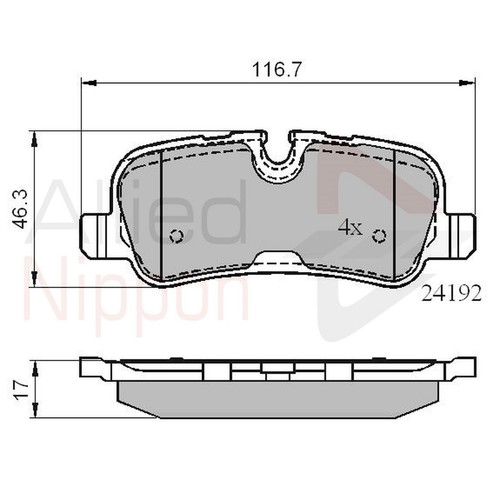 Brake pads set - brake, land