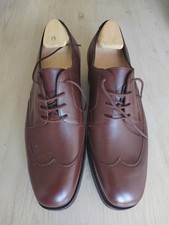 Mens custom hand made in leather shoes - size 7.5 with inbuilt height lift