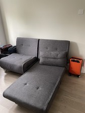 Made Dot com Haru Armchair Sofa Bed – Grey, Space-Saving & Comfy (RRP 350£)