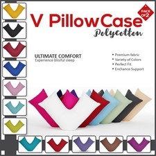2x V Pillowcases Polycotton Covers Neck Back Nursing Pregnancy Maternity Support