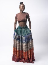 Boho Tiered Maxi Skirt |
