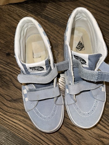 Vans kids light blue check - vans,
