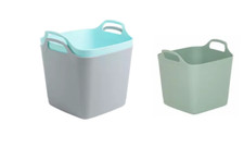 15L Square Plastic Flexi Tub -