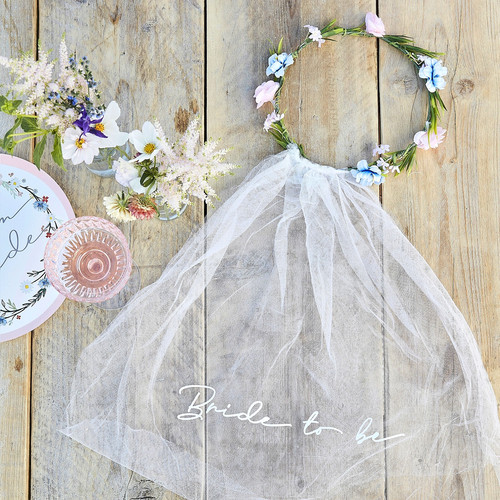 Bride hen party veil - to,