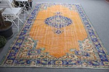 Cool Rugs, 6.6x10.5 ft Large Rug, Turkish Rug, Vintage Rug, Kitchen Rugs