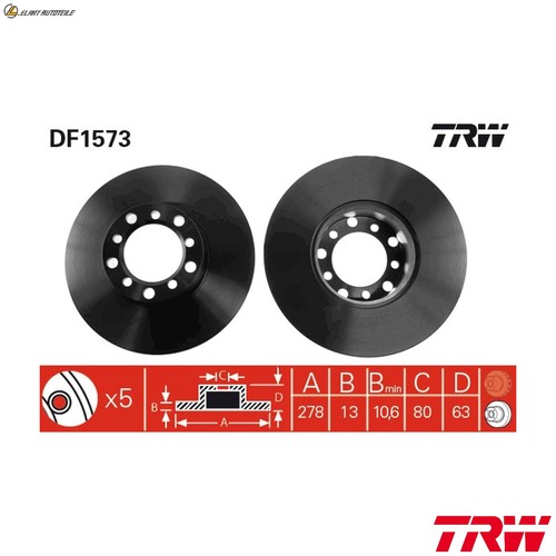 Brake discs df1573 - brake,