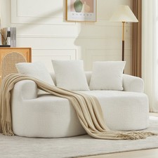 Curved Loveseat Sofa with