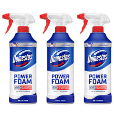 Domestos Power Foam Arctic Fresh Toilet & Bathroom Cleaner Spray Blue 450ml