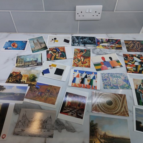 Unused fine art postcards - unused,