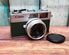 Serviced 1970s Green Canon Canonet 28 35mm Film Camera - 40mm f2.8 Lens