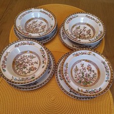 8 X Vintage Indian Tree Pattern England Washington 4 X  Side Plates & 4 X Bowls