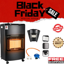 4.2Kw Portable Home Heater Butane Fire Calor Gas Cabinet With Regulator Hose