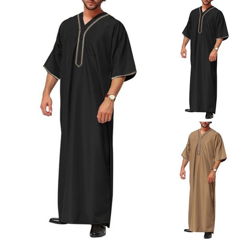 Male robe kaftan knee length - kaftan, knee-length