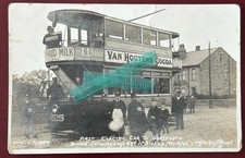 LEEDS TRAM, FIRST CAR TO HORSFORTH YORKSHIRE, SUPERB SCENE RP 1906