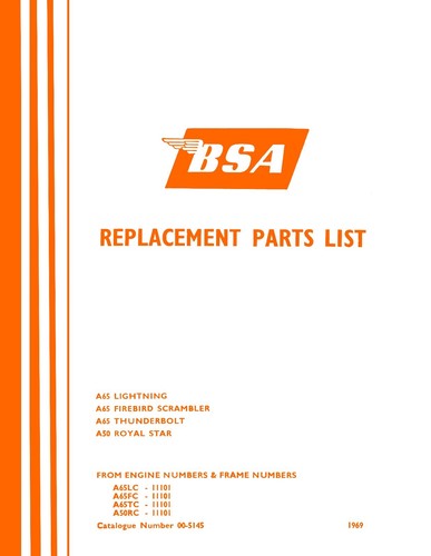 Bsa a65 a50 parts - bsa, book