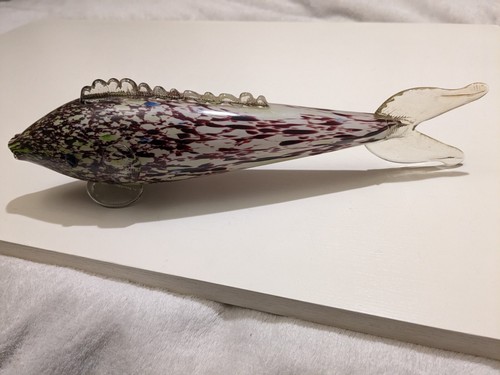 Vintage romanian glass fish - vintage,