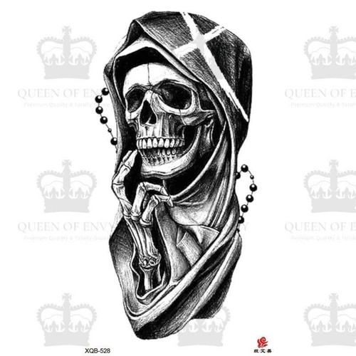 Grim reaper skull tattoo - skull,