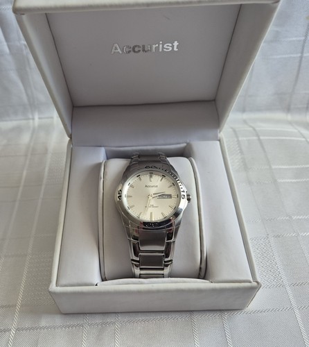 Accurist mens silver - , tone