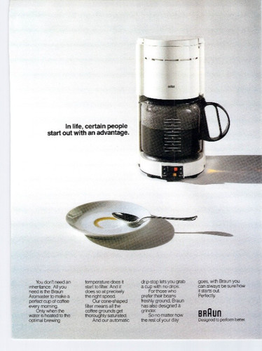 Vtg print braun aromaster - ad,