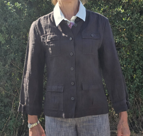 Jaeger linen jacket size uk - linen, 10
