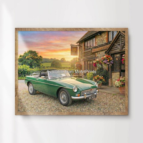 Mgb car poster - mg, 1970s