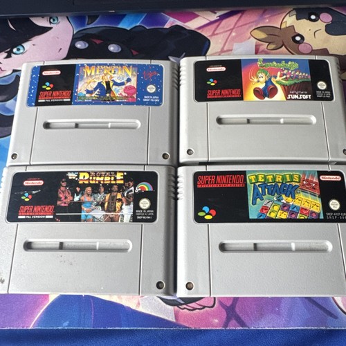 Snes game bundle - tetris, ,wwf