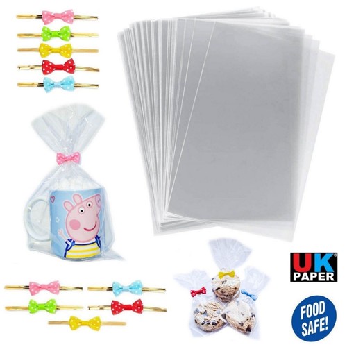 Clear cellophane sweet bags - clear,