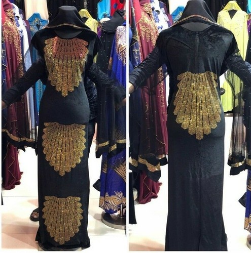 Latest design velvet abaya - ,