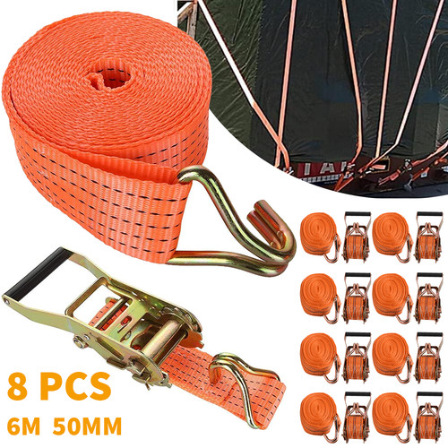 8pcs heavy duty ratchet straps - ratchet,