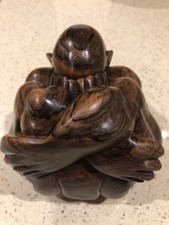 Vintage hand carved wooden - carved,