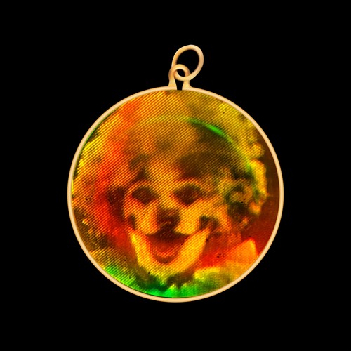 9ct gold hologram pendant - pendant,