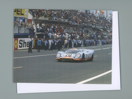 Gulf porsche 917 greeting card - gulf,