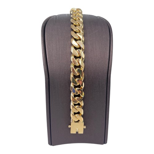 9ct yellow gold curb cuban - gold,