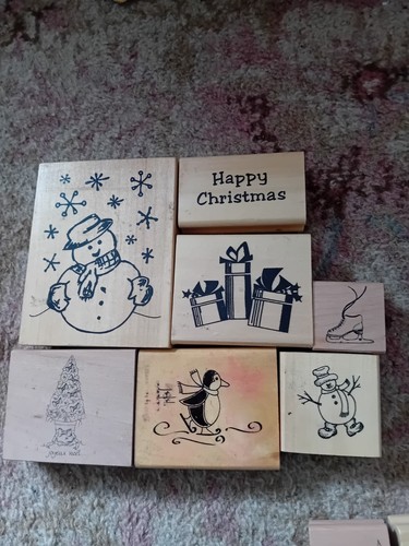 Christmas wooden stamp bundle