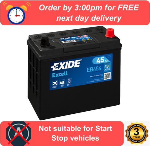 Eb454 exide excell car battery - car,