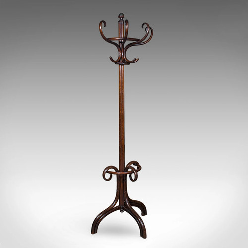 Antique half hall stand - half,