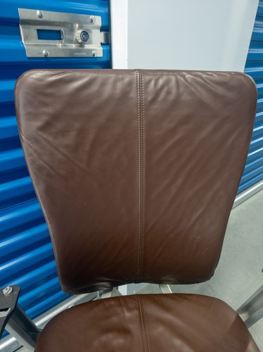 Leather split brown seat - leather, back