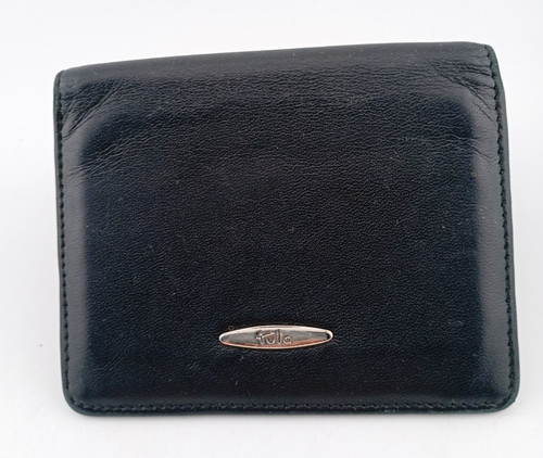 Tula black leather fold - black,