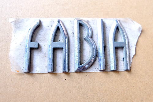 Fabia separate letters car - fabia,