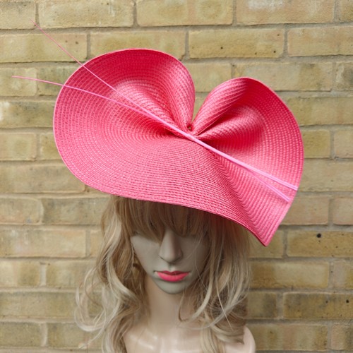 Coral pink fascinator - coral,