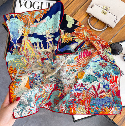 Cashmere silk bandanna - cashmere,